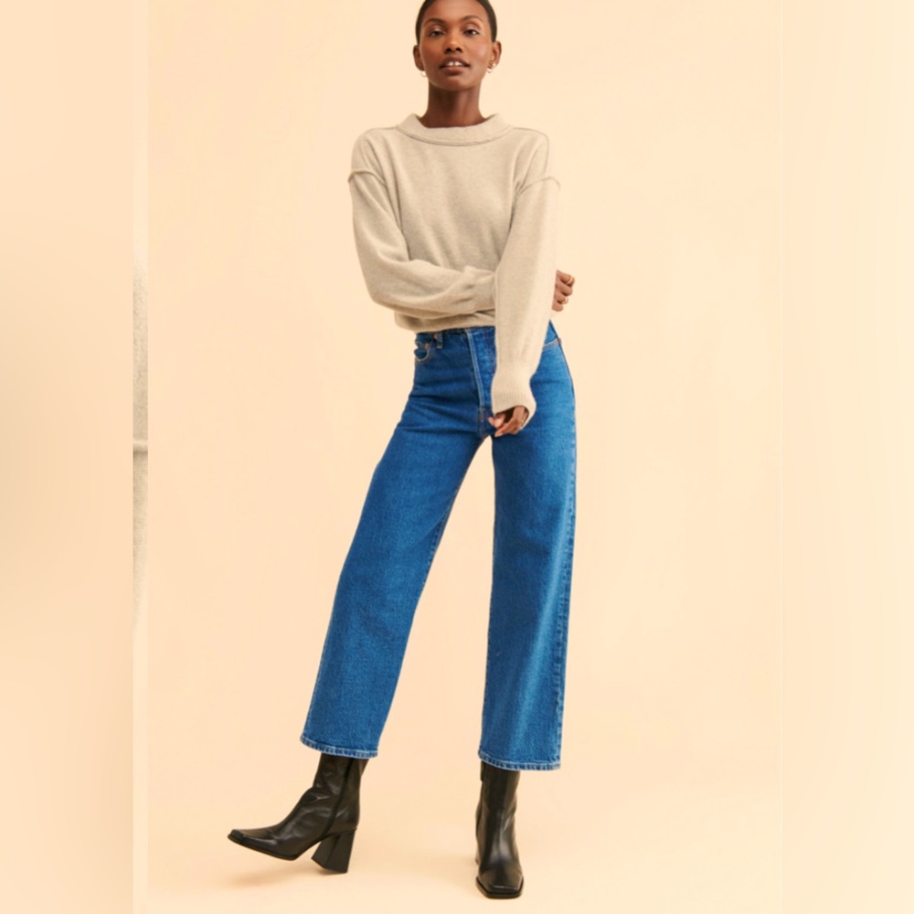 Brown Kora Cashmere Crew Sweater